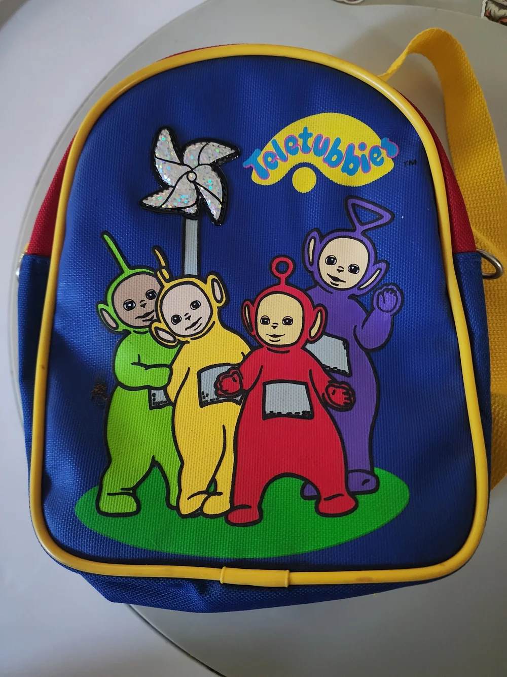 Teletubbies Kids Backpack - Blue with Yellow Trim